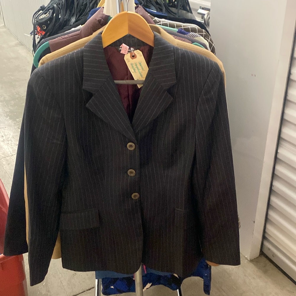 Charcoal Stripe Grand Prix Hunt Coat